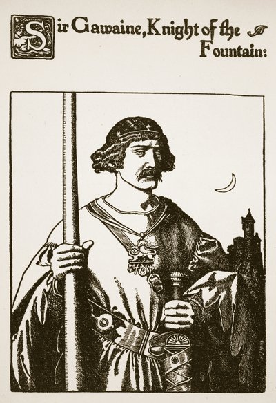 Sir Gawaine, Knight of the Fountain, illustration from 